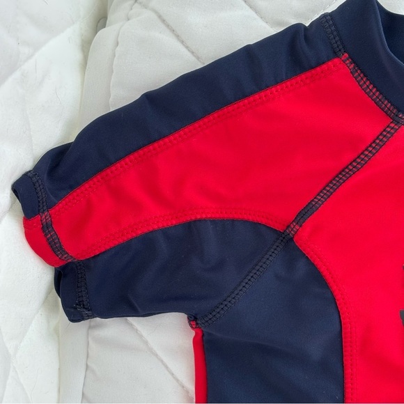 ⭒ 18-24M Sesame Beginnings Elmo Swim Shirt Red Navy Blue Swimwear Boat ⭒ - Picture 3 of 11
